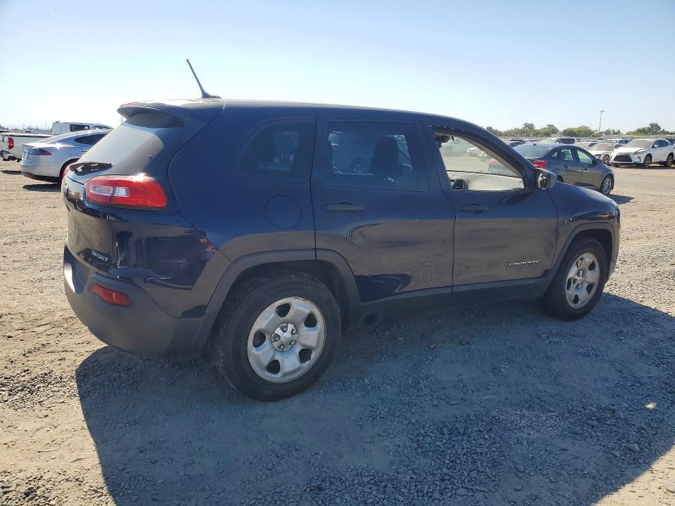 2014 Jeep Cherokee VIN 1C4PJMAB4EW224878 COPART salvage auction — VANDALISM, Ca - Salvage Certificate, sold $950 on 2026-07-02 (photo 3)