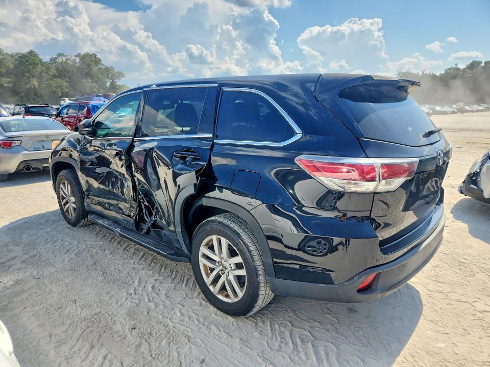 2014 Toyota Highlander VIN 5TDZKRFH7ES021130 COPART salvage auction — SIDE, Fl - Cert Of Title Slvg Rebuildable, sold $3,850 on 2026-07-07 (photo 2)
