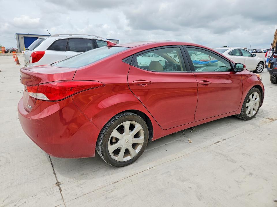 2012 Hyundai Elantra VIN KMHDH4AE9CU427729 COPART salvage auction — HAIL, Tx - Certificate Of Title, sold $175 on 2026-07-28 (photo 3)