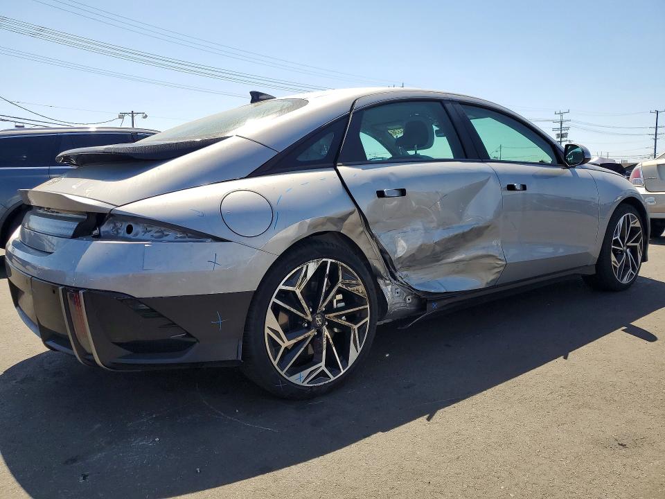 2025 Hyundai Ioniq 6 VIN KMHM34AA9SA087980 COPART salvage auction — SIDE, CA - SALVAGE CERTIFICATE, sold $9,000 on 2026-07-22 (photo 3)