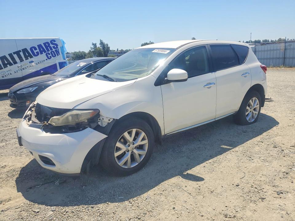 2014 Nissan Murano VIN JN8AZ1MUXEW404395 COPART salvage auction — FRONT END, Ca - Salvage Certificate, sold $450 on 2026-07-09 (photo 1)