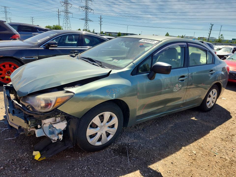 2016 Subaru Impreza VIN JF1GJAA61GH021879 COPART salvage auction — FRONT END, Il - Salvage Certificate, sold $1,800 on 2026-07-07 (photo 1)