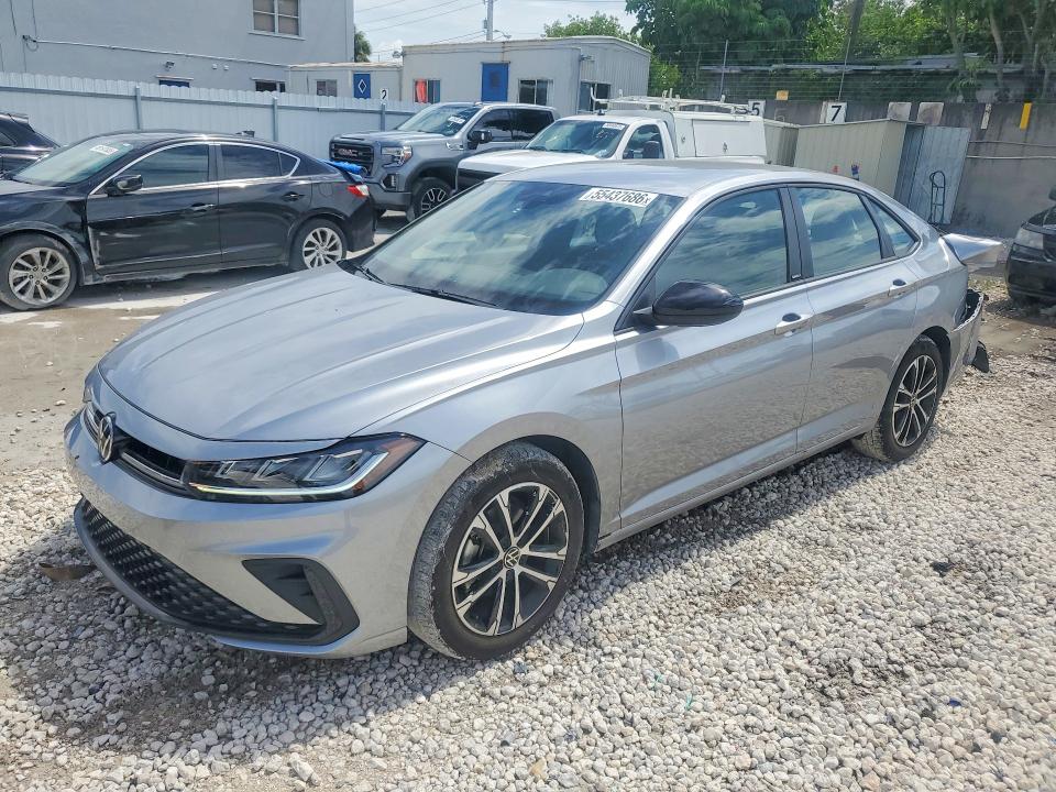 2025 Volkswagen Jetta VIN 3VWBX7BU2SM049324 COPART salvage auction — REAR END, Fl - Cert Of Title Slvg Rebuildable, sold $6,500 on 2026-07-31 (photo 1)