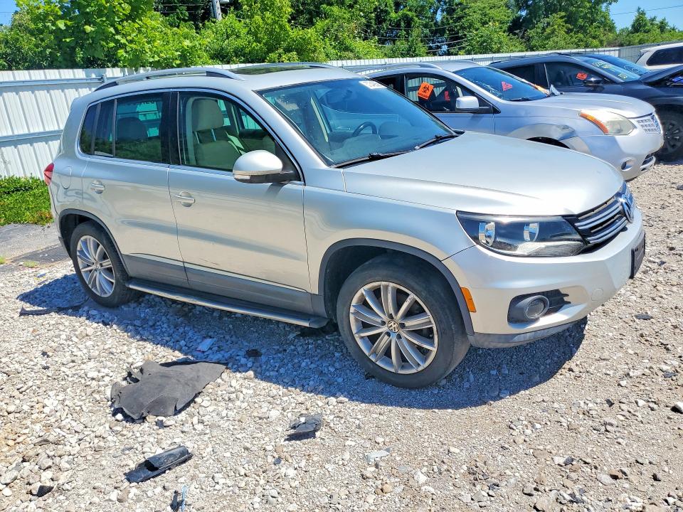 2014 Volkswagen Tiguan VIN WVGBV3AX9EW535822 COPART salvage auction — DAMAGE HISTORY, Mo - Certificate Of Title (P), sold $1,350 on 2026-07-10 (photo 4)