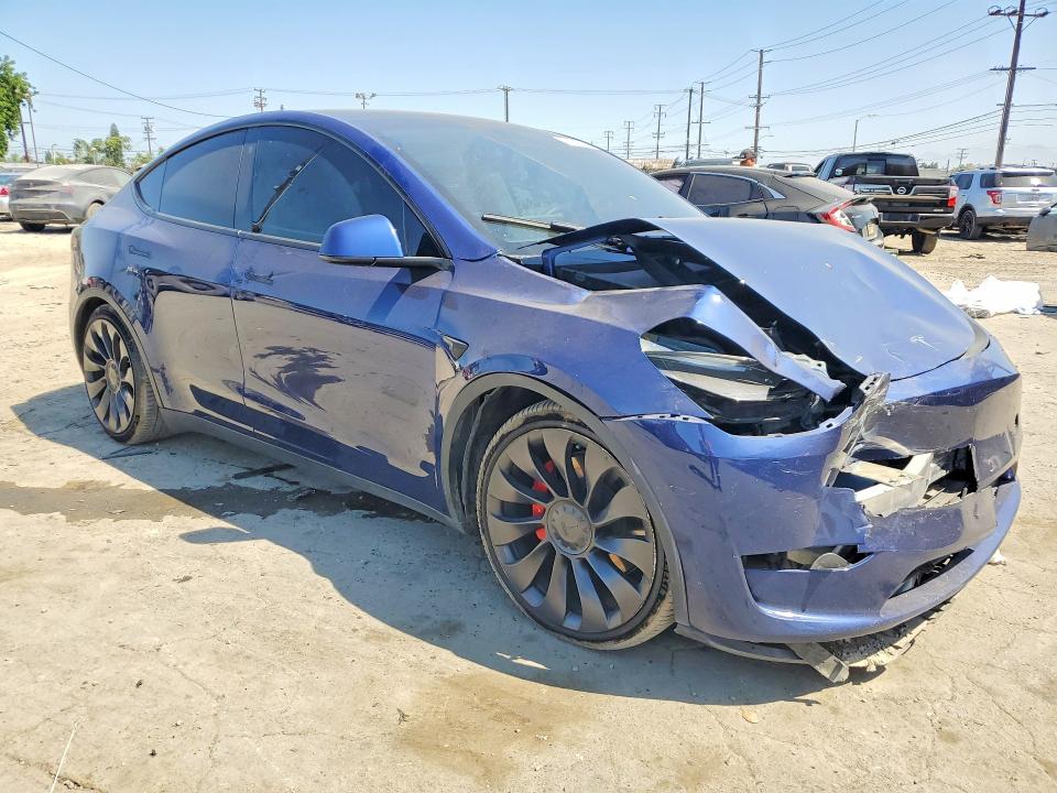 2023 Tesla Model y VIN 7SAYGDEF3PF599185 COPART salvage auction — FRONT END, Ca - Salvage Certificate, sold $7,700 on 2026-07-13 (photo 4)