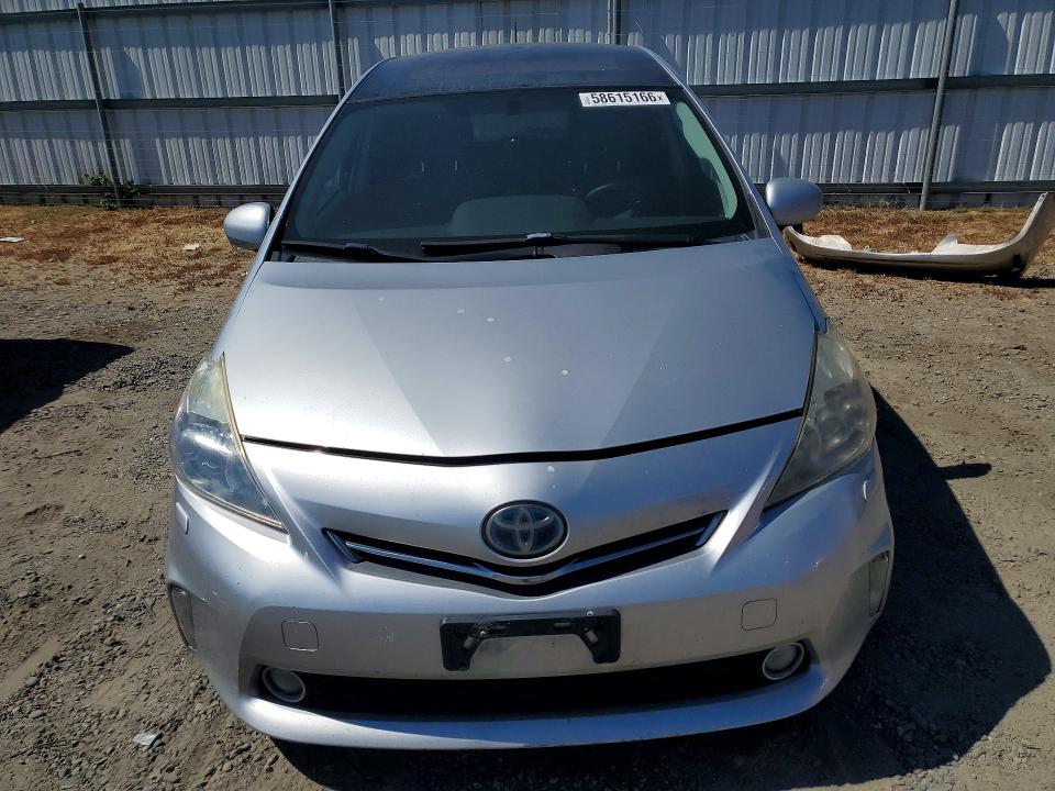 2012 Toyota Prius v VIN JTDZN3EU6C3014011 COPART salvage auction — REAR END, Ca - Salvage Certificate, sold $550 on 2026-07-14 (photo 5)