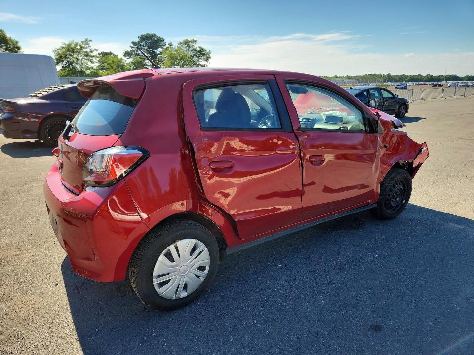 2024 Mitsubishi Mirage VIN ML32AUHJXRH034040 COPART salvage auction — FRONT END, FL - CERTIFICATE OF DESTRUCTION, sold $475 on 2026-07-20 (photo 3)
