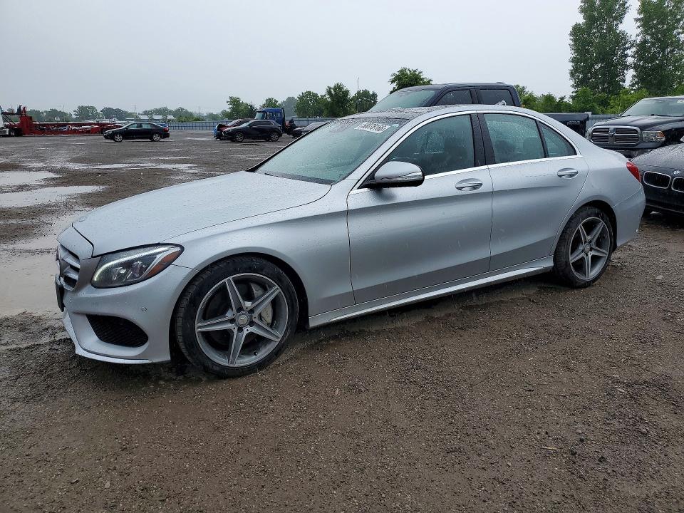 2015 Mercedes-benz C class VIN 55SWF4KB7FU028241 COPART salvage auction — ROOF, On - Permit No Brand - Unfit, sold $6,000 on 2026-07-09 (photo 1)