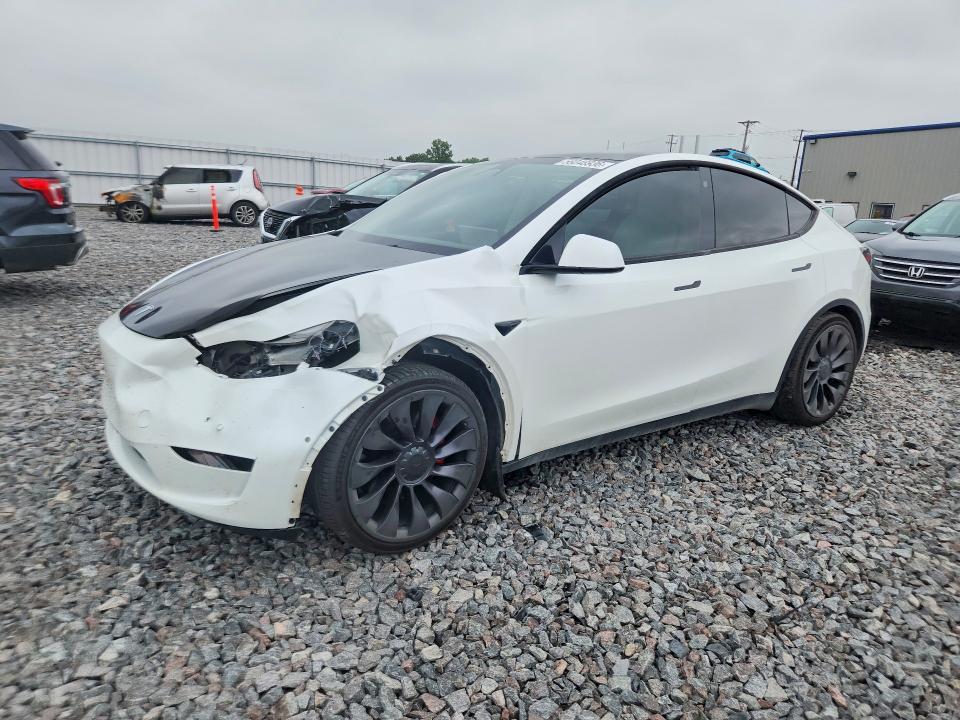 2021 Tesla Model y VIN 5YJYGDEF8MF248961 COPART salvage auction — FRONT END, Wi - Cert Of Title-Claim Paid, sold $8,100 on 2026-07-27 (photo 1)