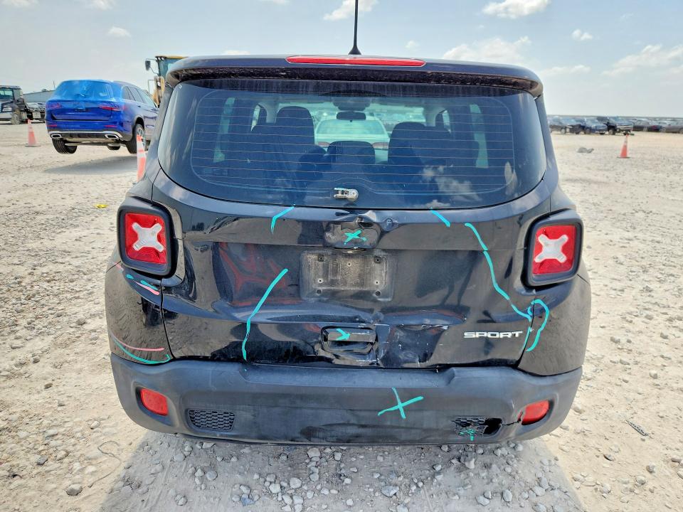 2018 Jeep Renegade VIN ZACCJAAHXJPH06487 COPART salvage auction — REAR END, Tx - Salvage Vehicle Title, sold $1,850 on 2026-07-23 (photo 6)