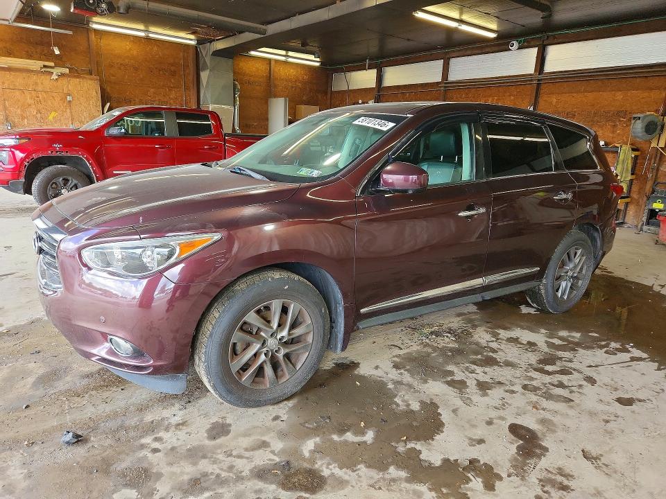 2013 Infiniti Jx35 VIN 5N1AL0MM8DC332583 COPART salvage auction — NORMAL WEAR, PA - CERT OF TITLE, sold $1,450 on 2026-07-02 (photo 1)
