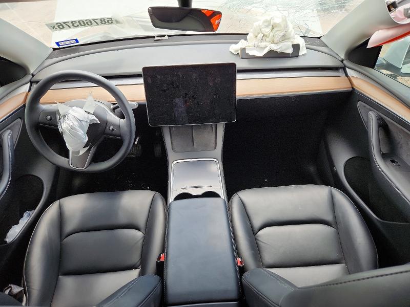 2022 Tesla Model y VIN 7SAYGAEE1NF549808 COPART salvage auction — FRONT END, TX - SALVAGE VEHICLE TITLE, sold $150 on 2026-07-28 (photo 8)