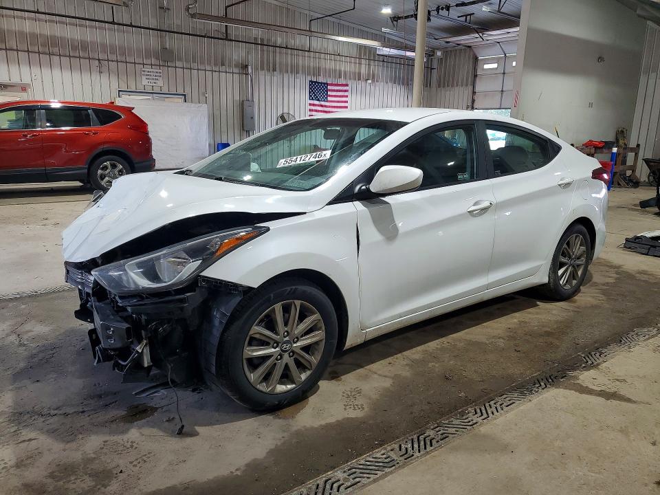 2016 Hyundai Elantra VIN 5NPDH4AE3GH746791 COPART salvage auction — FRONT END, Pa - Certificate Of Salvage, sold $700 on 2026-07-06 (photo 1)