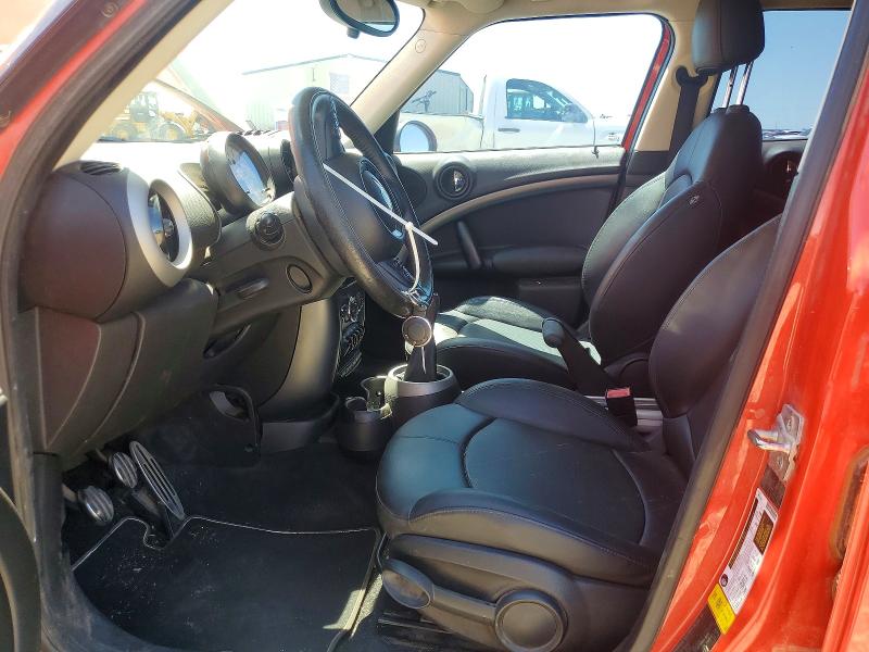 2012 Mini Cooper VIN WMWZC3C53CWM27677 COPART salvage auction — FRONT END, Tx - Salvage Vehicle Title, sold $1,550 on 2026-07-14 (photo 7)