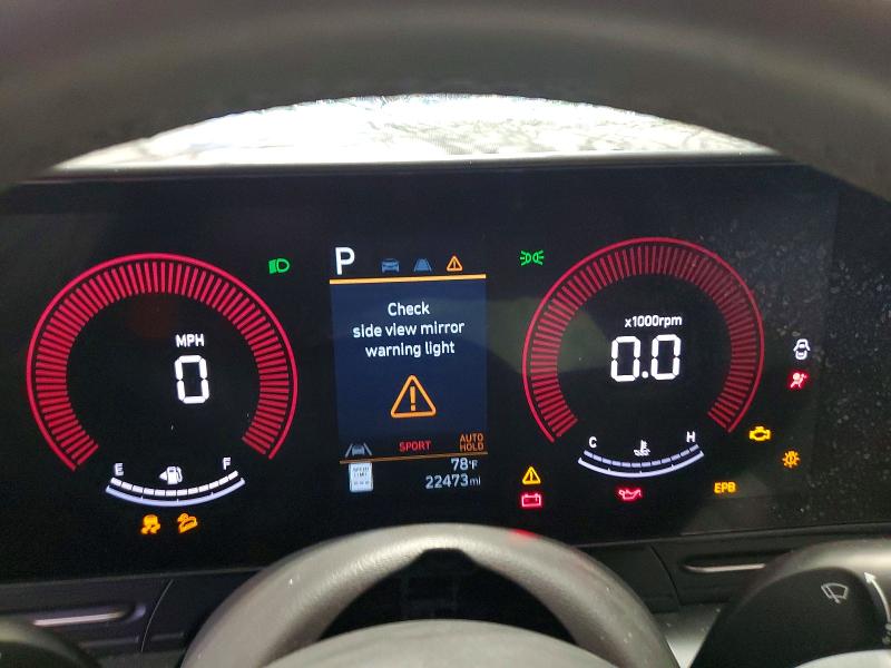 2025 Hyundai Kona VIN KM8HB3AB4SU340287 COPART salvage auction — FRONT END, Az - Cert Of Title - Salvage (P), sold $2,600 on 2026-07-13 (photo 9)