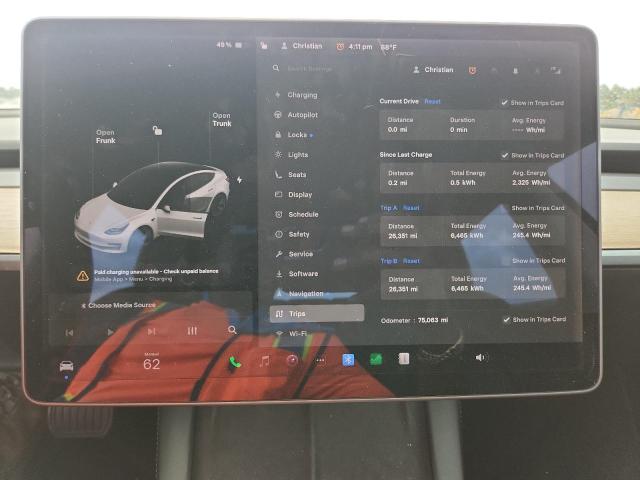 2021 Tesla Model 3 VIN 5YJ3E1EA3MF088300 COPART salvage auction — REAR END, Salvage Title, sold $2,200 on 2026-07-24 (photo 9)