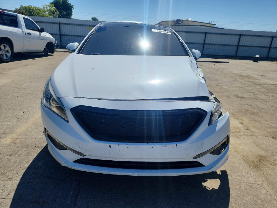 2015 Hyundai Sonata VIN 5NPE34AFXFH142990 COPART salvage auction — FRONT END, Ca - Salvage Certificate, sold $975 on 2026-07-02 (photo 5)