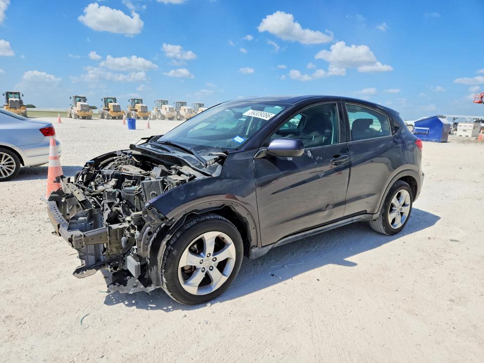 2016 Honda Hr-v VIN 3CZRU5H35GM707197 COPART salvage auction — FRONT END, TX - SALVAGE VEHICLE TITLE (P), sold $2,350 on 2026-07-09 (photo 1)
