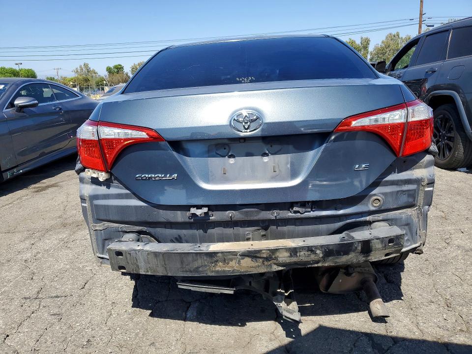 2014 Toyota Corolla VIN 5YFBURHEXEP104638 COPART salvage auction — REAR END, Ca - Salvage Certificate, sold $2,750 on 2026-07-02 (photo 6)