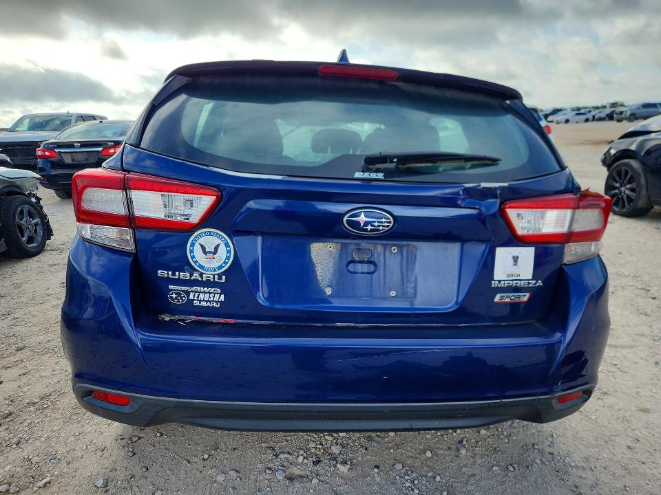 2017 Subaru Impreza VIN 4S3GTAK61H3717370 COPART salvage auction — FRONT END, Tx - Salvage Vehicle Title, sold $225 on 2026-07-02 (photo 6)