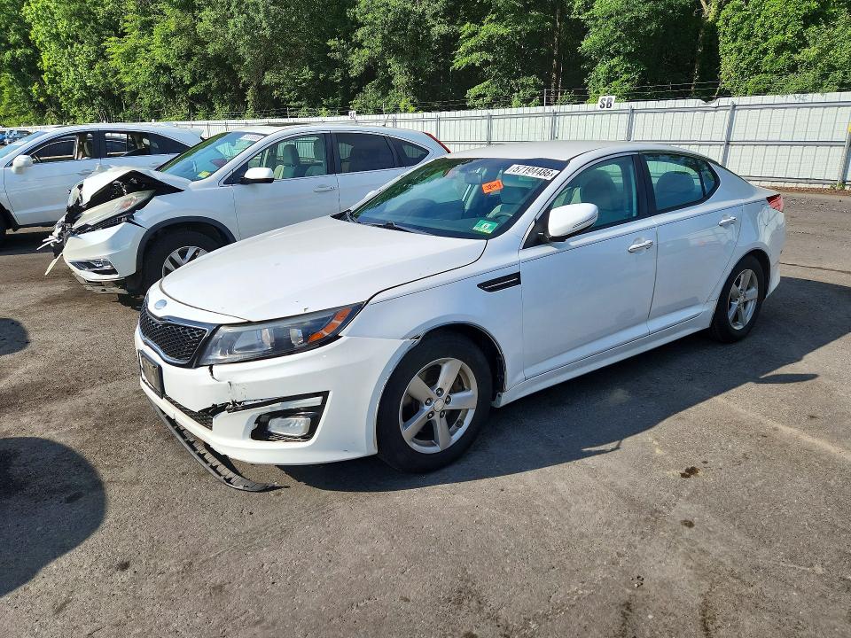 2015 Kia Optima VIN 5XXGM4A75FG364203 COPART salvage auction — FRONT END, Nj - Cert Of Title-Salvage, sold $300 on 2026-07-30 (photo 1)