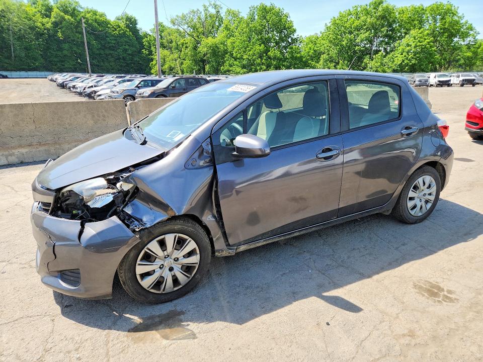 2014 Toyota Yaris VIN JTDKTUD36ED587395 COPART salvage auction — FRONT END, Ny - Mv-907A Salvage Certificate, sold $750 on 2026-07-14 (photo 1)