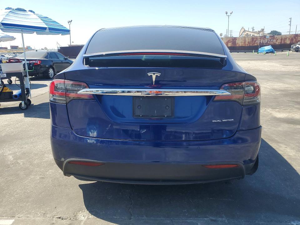 2021 Tesla Model x VIN 5YJXCBE24MF323339 COPART salvage auction — REAR END, Ca - Salvage Certificate, sold $14,400 on 2026-07-15 (photo 6)