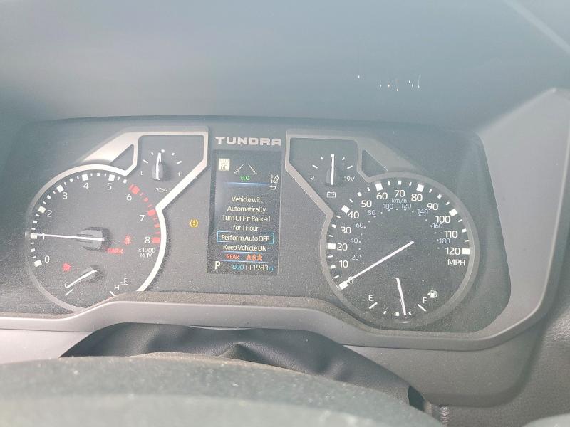 2022 Toyota Tundra VIN 5TFLA5AB2NX015590 COPART salvage auction — FRONT END, Tx - Salvage Vehicle Title, sold $11,200 on 2026-07-16 (photo 9)