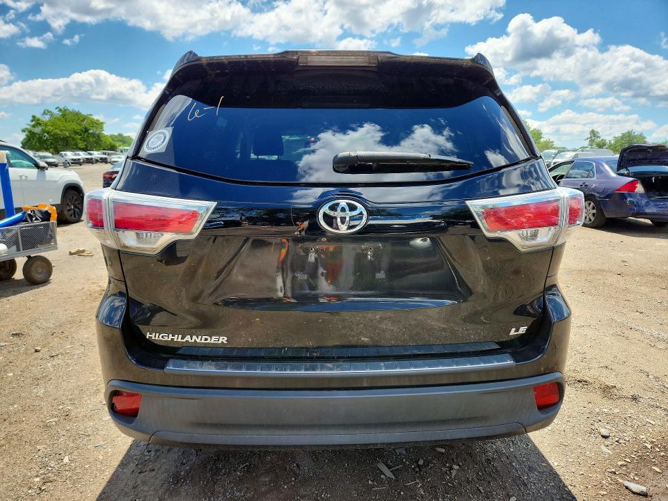 2015 Toyota Highlander VIN 5TDZARFH8FS011775 COPART salvage auction — MINOR DENT/SCRATCHES, Md - Certificate Of Title (P), sold $8,000 on 2026-07-09 (photo 6)