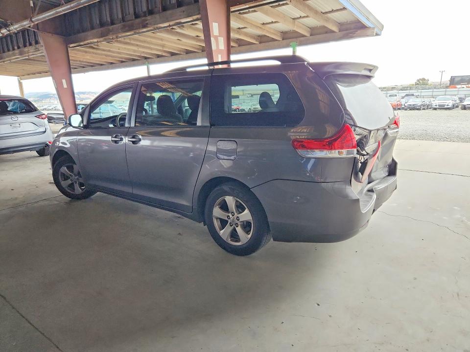 2011 Toyota Sienna VIN 5TDKK3DC6BS033710 COPART salvage auction — REAR END, Ca - Salvage Certificate, sold $925 on 2026-07-13 (photo 2)