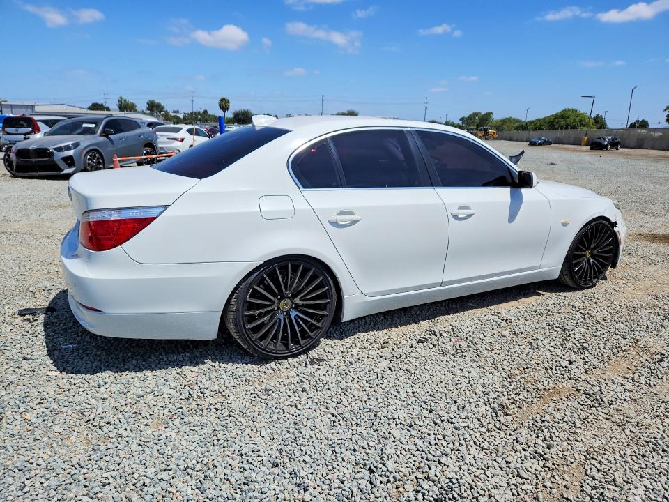 2008 BMW 5er VIN WBANU53548CT11940 COPART salvage auction — FRONT END, Ca - Salvage Certificate, sold $125 on 2026-07-21 (photo 3)