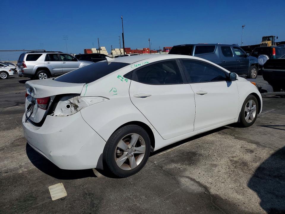 2013 Hyundai Elantra VIN 5NPDH4AE7DH287390 COPART salvage auction — REAR END, CA - SALVAGE CERTIFICATE, sold $1,450 on 2026-07-02 (photo 3)