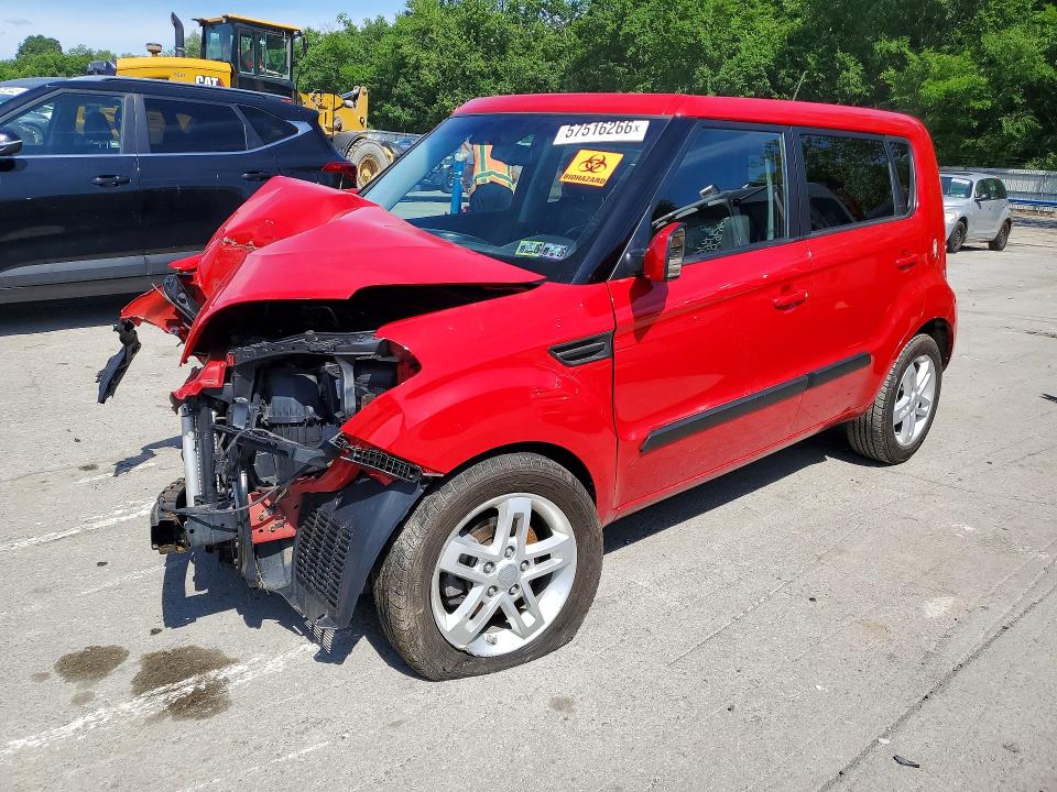 2011 Kia Soul VIN KNDJT2A23B7215146 COPART salvage auction — FRONT END, Pa - Certificate Of Salvage, sold $100 on 2026-07-23 (photo 1)