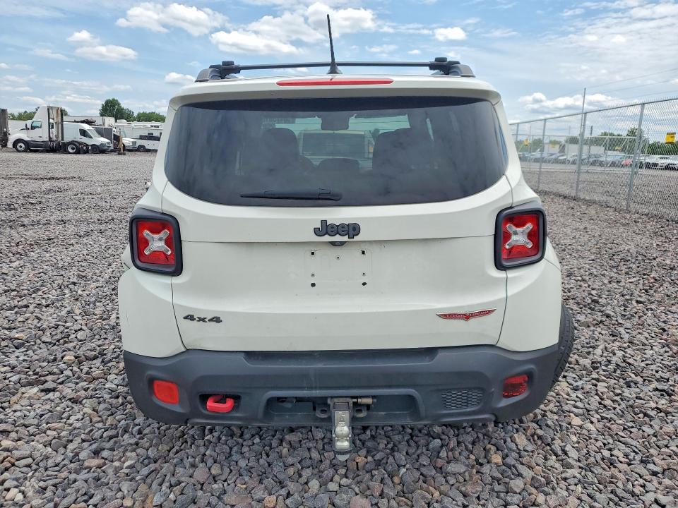 2016 Jeep Renegade VIN ZACCJBCTXGPD04632 COPART salvage auction — REAR END, In - Cert Of Title-Salvage Title, sold $600 on 2026-07-28 (photo 6)