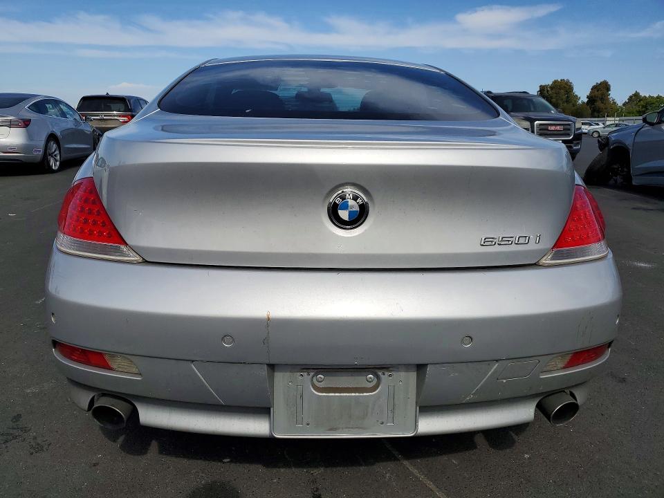 2006 BMW 6 series VIN WBAEH13486CR50517 COPART salvage auction — MINOR DENT/SCRATCHES, CA - DIS/DLR/EXP APP FOR DUP CLEAN, sold $450 on 2026-07-08 (photo 6)