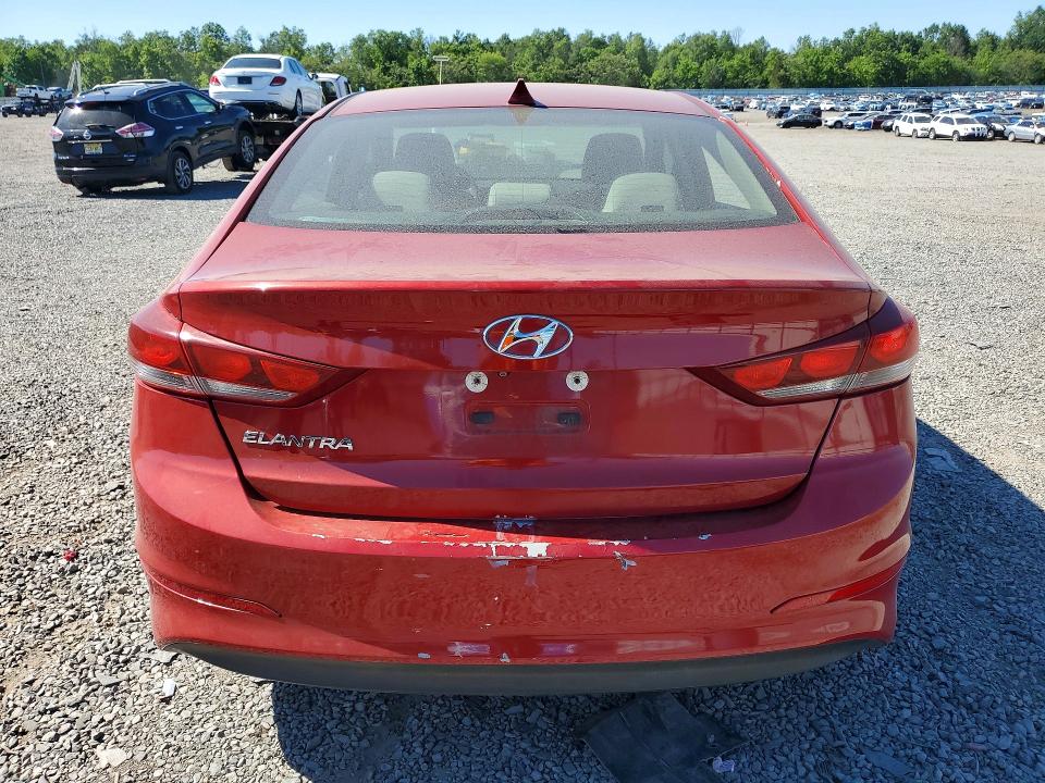 2017 Hyundai Elantra VIN KMHD84LF9HU068329 COPART salvage auction — FRONT END, NJ - CERT OF TITLE-SALVAGE, sold $700 on 2026-07-31 (photo 6)