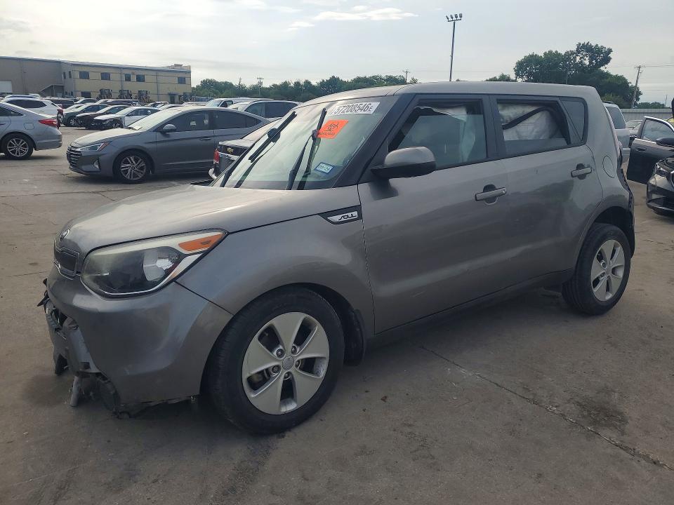 2015 Kia Soul VIN KNDJN2A24F7217858 COPART salvage auction — FRONT END, Tx - Salvage Vehicle Title, sold $825 on 2026-07-09 (photo 1)