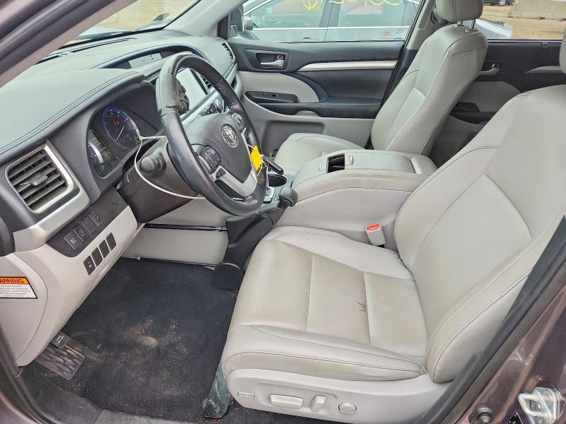 2019 Toyota Highlander VIN 5TDJZRFH4KS588691 COPART salvage auction — FRONT END, Il - Salvage Certificate, sold $300 on 2026-07-28 (photo 7)