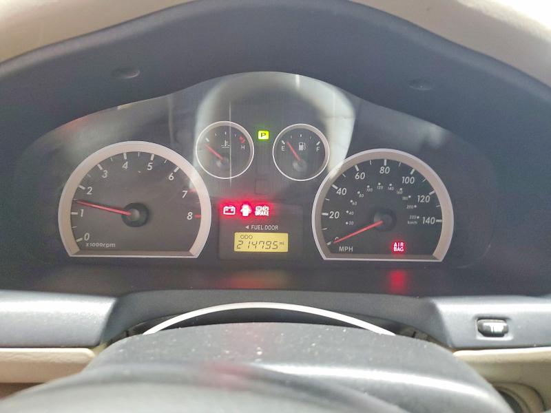2005 Hyundai Santa fe VIN KM8SC13D35U915828 COPART salvage auction — HAIL, Mt - Certificate Of Title (P), sold $250 on 2026-07-27 (photo 9)
