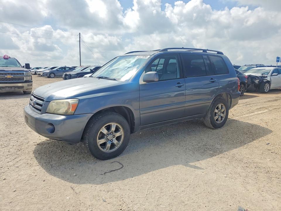 2005 Toyota Highlander VIN JTEGP21A350071452 COPART salvage auction — REAR END, TX - SALVAGE VEHICLE TITLE (P), sold $675 on 2026-07-15 (photo 1)