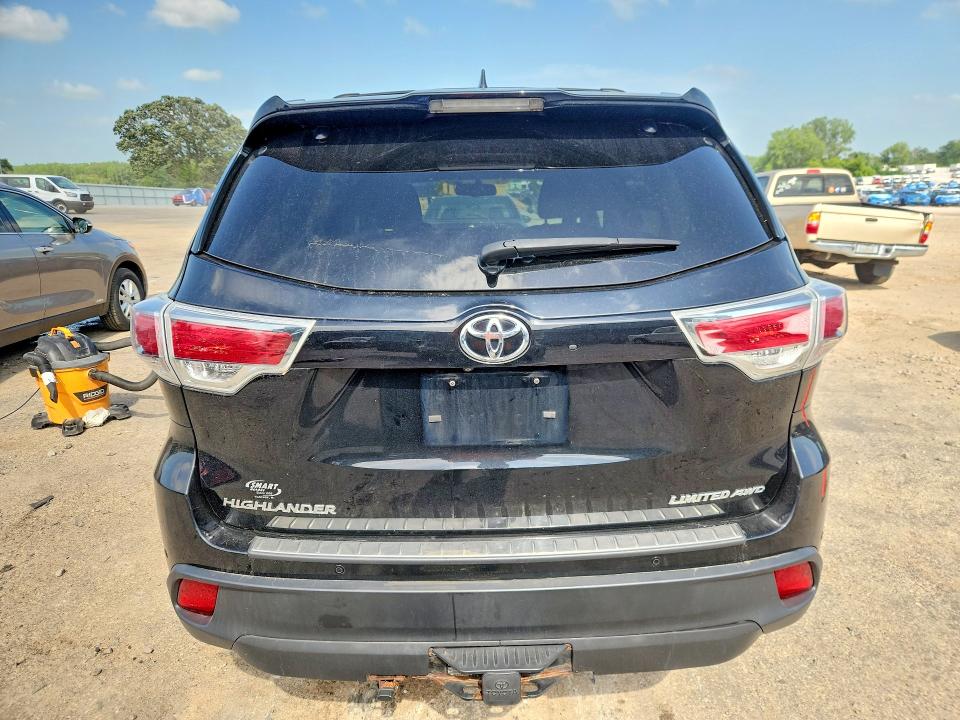 2016 Toyota Highlander VIN 5TDDKRFH7GS241882 COPART salvage auction — HAIL, Wi - Certificate Of Title, sold $9,700 on 2026-07-14 (photo 6)
