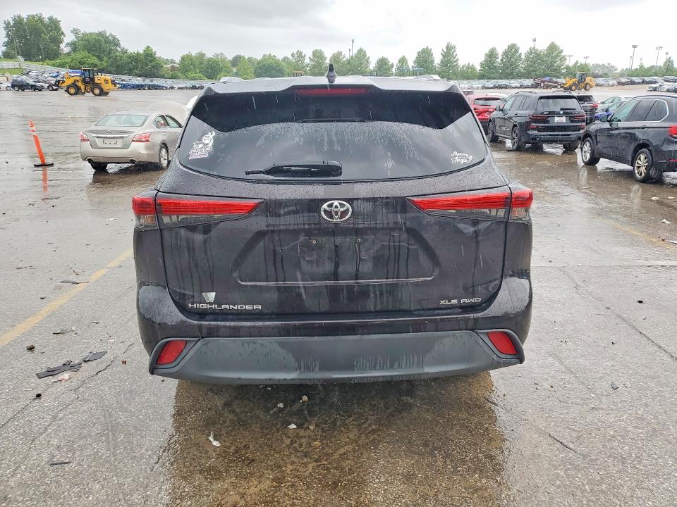 2020 Toyota Highlander VIN 5TDGZRBHXLS046755 COPART salvage auction — HAIL, Id - Salvage Certificate Of Title, sold $17,600 on 2026-07-31 (photo 6)