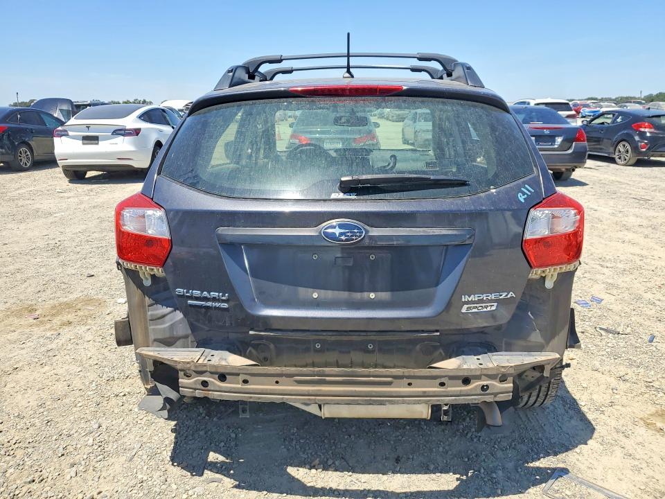 2013 Subaru VIN JF1GPAL64D2822025 COPART salvage auction — REAR END, Ca - Salvage Certificate, sold $1,550 on 2026-07-21 (photo 6)