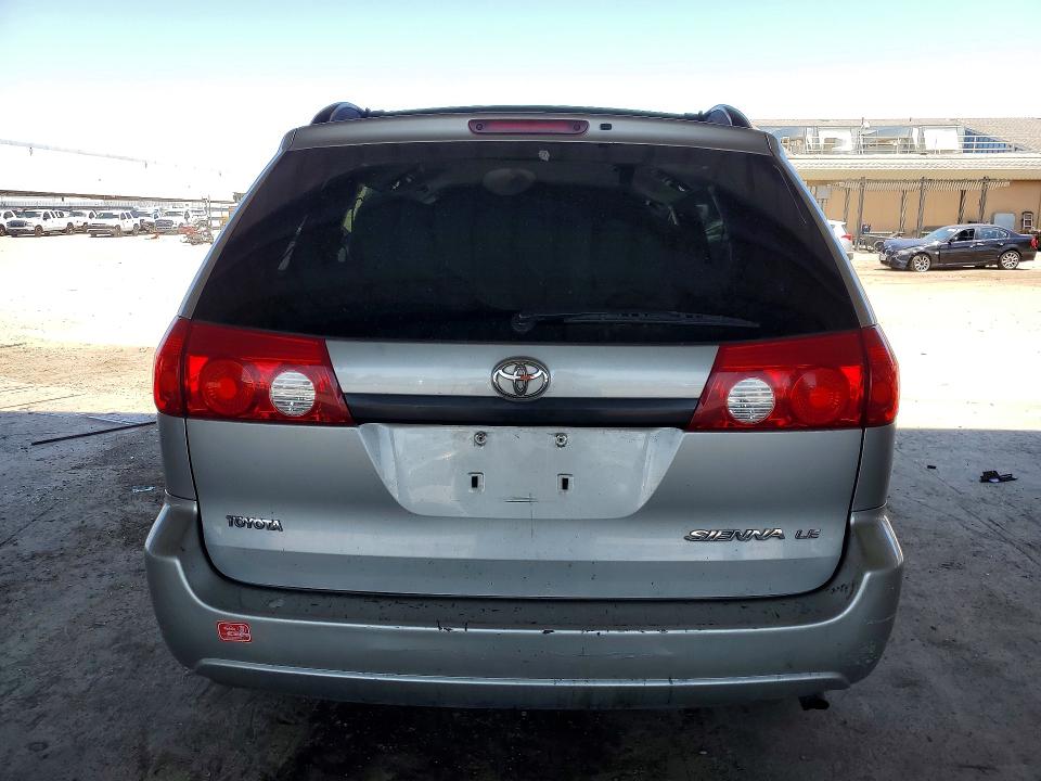 2008 Toyota Sienna VIN 5TDZK23C68S182248 COPART salvage auction — VANDALISM, Ca - Salvage Certificate, sold $550 on 2026-07-07 (photo 6)