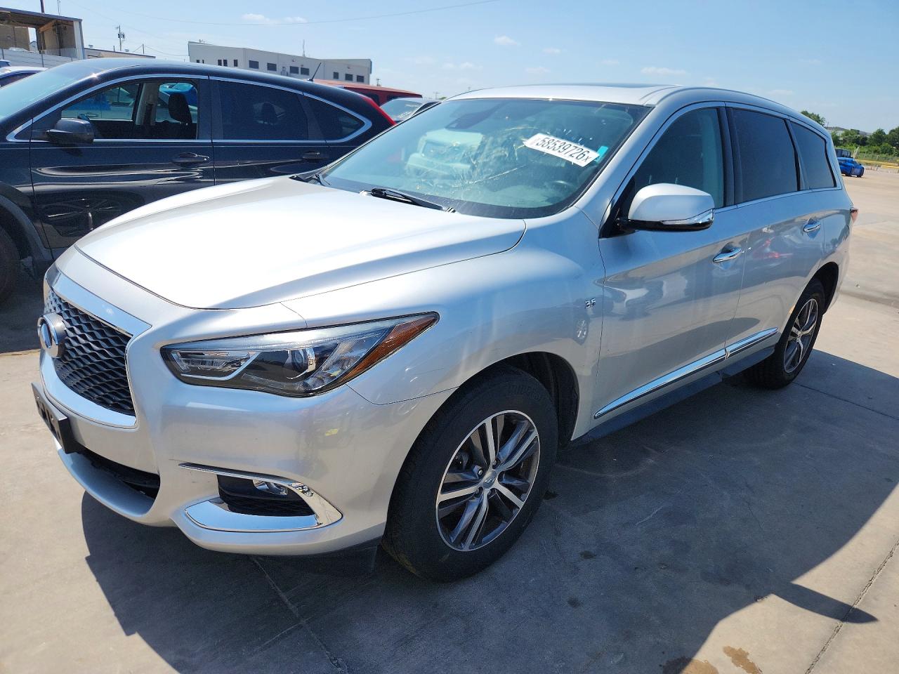 2020 Infiniti QX60 VIN 5N1DL0MM7LC531331 COPART salvage auction — Side, AR - CERTIFICATE OF TITLE, sold $4,400 on 2026-07-09 (photo 1)