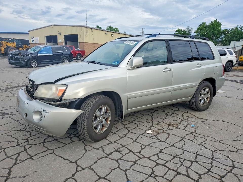 2004 Toyota Highlander VIN JTEDP21A040022047 COPART salvage auction — FRONT END, Ny - Mv-907A Salvage Certificate, sold $625 on 2026-07-09 (photo 1)