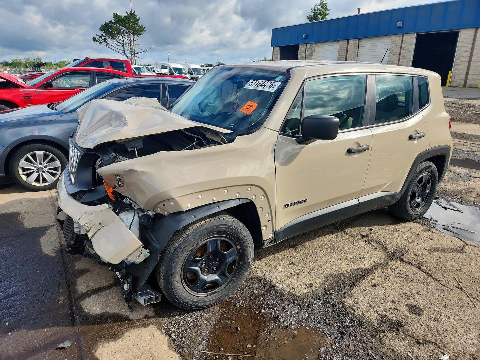 2015 Jeep VIN ZACCJAAT0FPB55713 COPART salvage auction — FRONT END, Mi - Certificate Of Title, sold $300 on 2026-07-31 (photo 1)