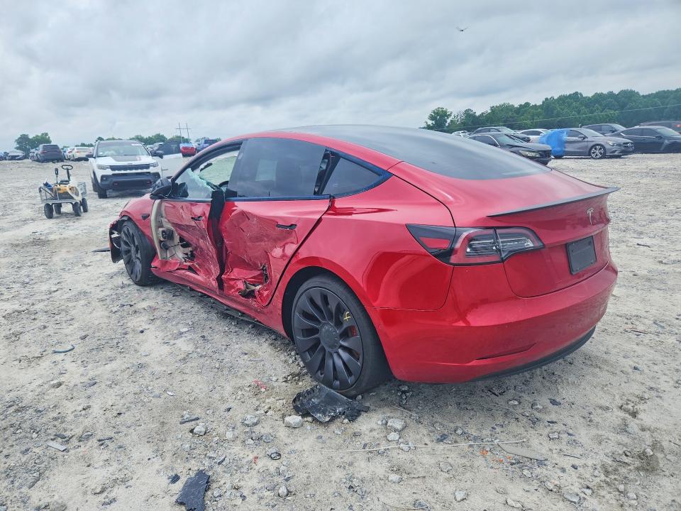 2021 Tesla Model 3 VIN 5YJ3E1EC3MF086953 COPART salvage auction — SIDE, GA - CERT OF TITLE-SALVAGE (P), sold $1,600 on 2026-07-27 (photo 2)