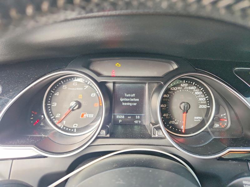 2015 Audi Rs5 VIN WUAC6AFR1FA901083 COPART salvage auction — WATER/FLOOD, La - Certificate Of Destruction, sold $7,900 on 2026-08-19 (photo 9)