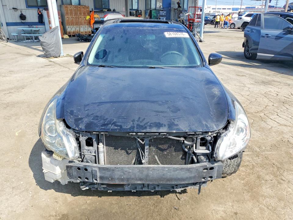 2013 Infiniti G VIN JN1CV6AP2DM305031 COPART salvage auction — FRONT END, Ca - Salvage Certificate, sold $2,000 on 2026-07-16 (photo 5)